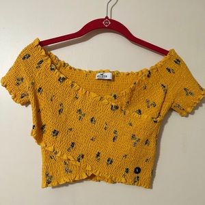 Ribbed Crossbody Crop Top